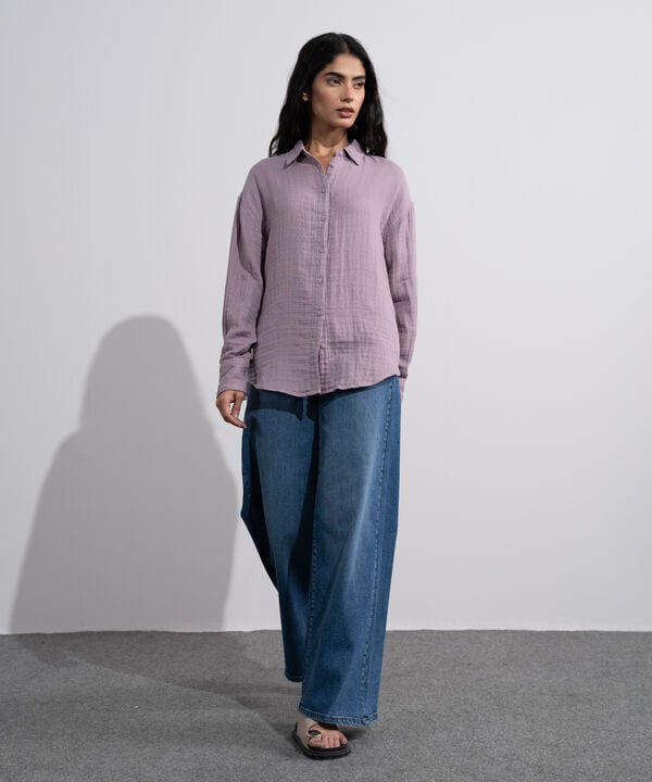 Loose-Fit Muslin Shirt