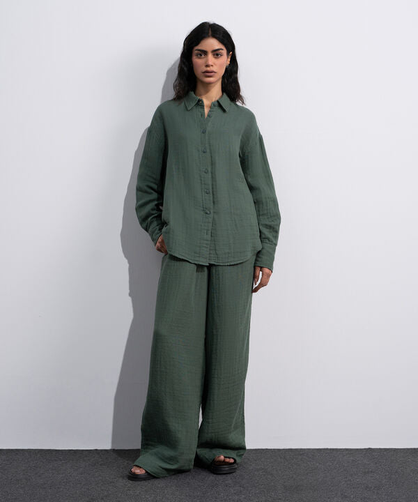 Loose-Fit Muslin Shirt