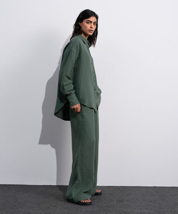 Loose-Fit Muslin Shirt