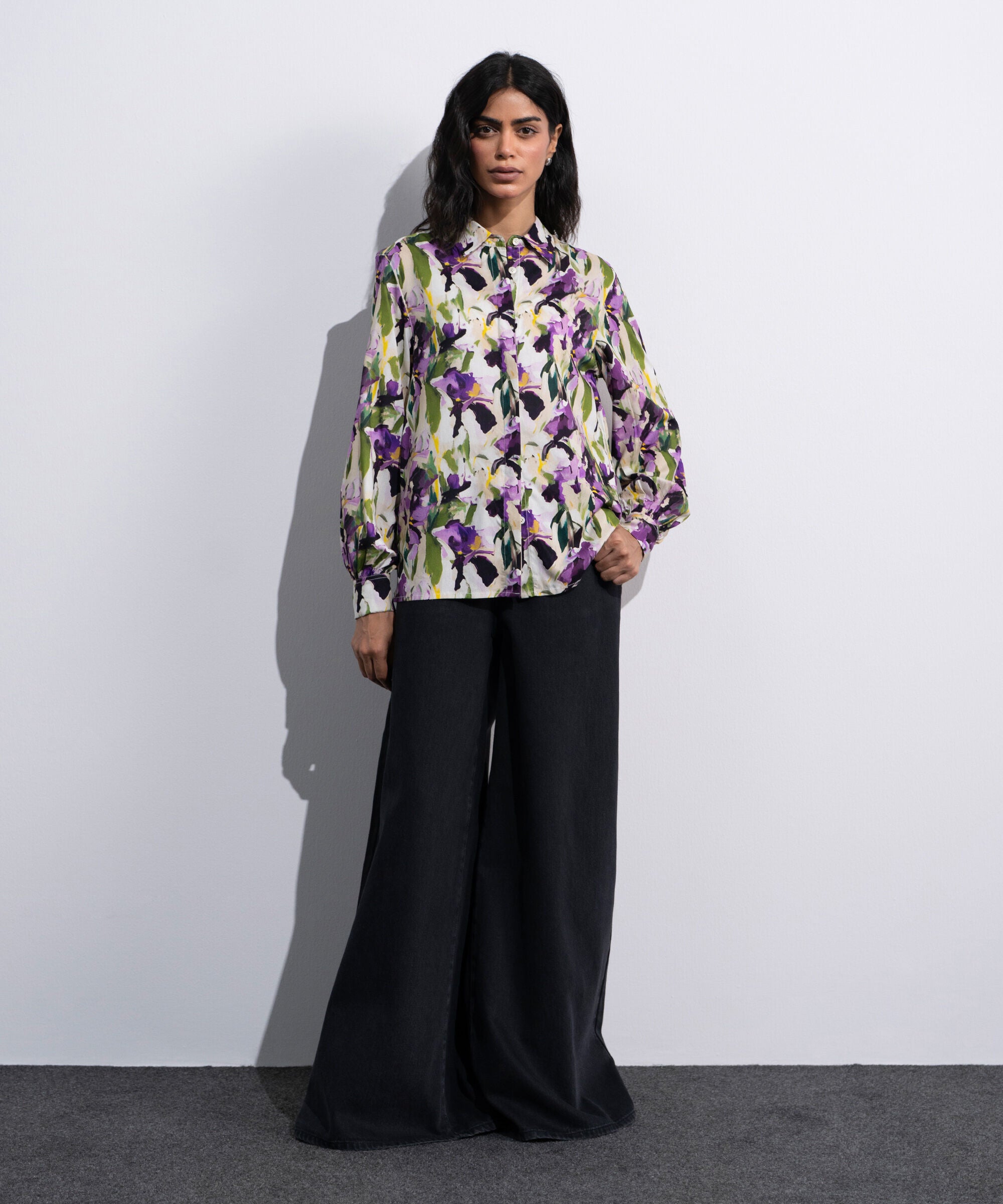 Printed Button-Through Shirt WTOPV0826015