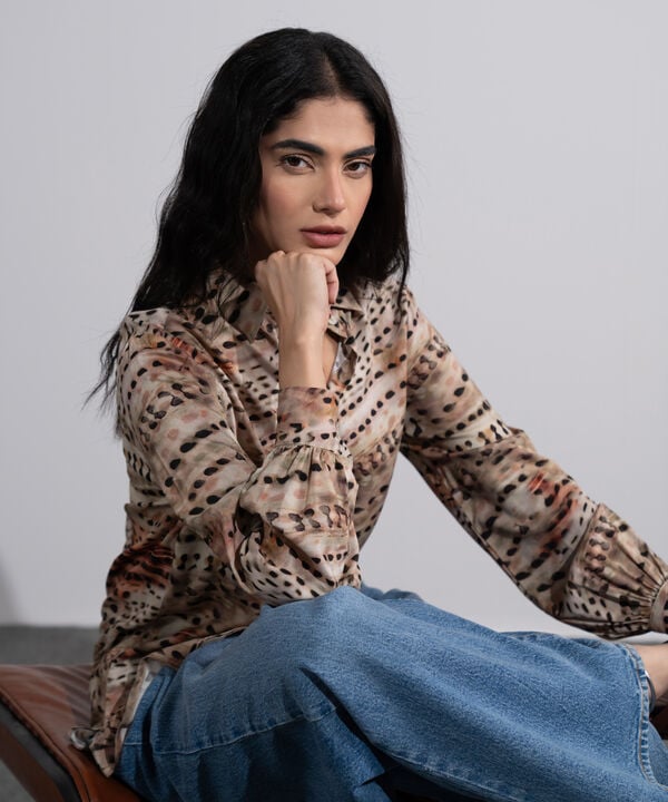 Printed Button-Through Shirt
