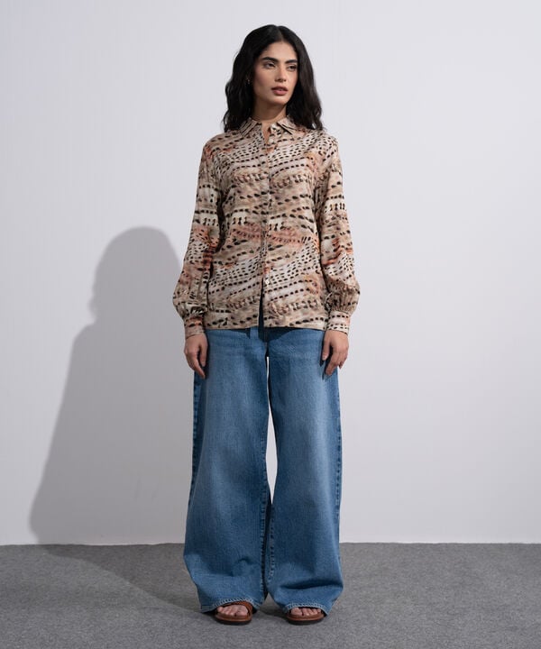 Printed Button-Through Shirt