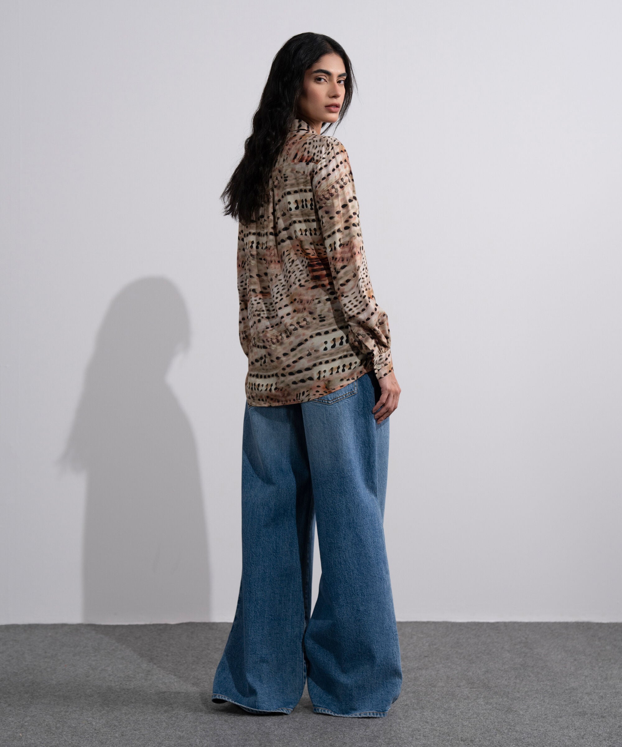 Printed Button-Through Shirt WTOPV0826016