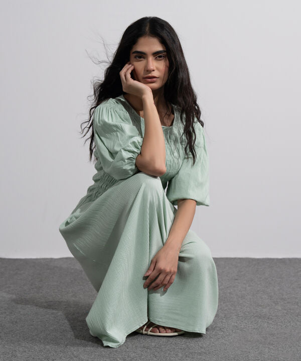 Smocked Seersucker Dress