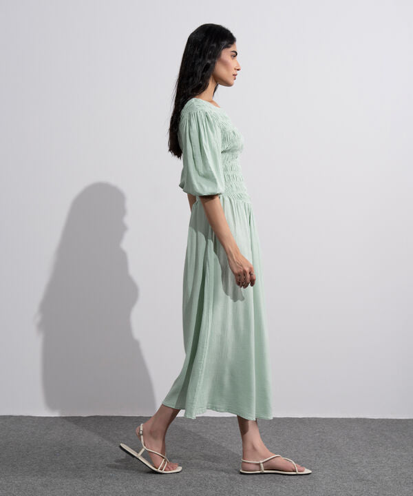 Smocked Seersucker Dress