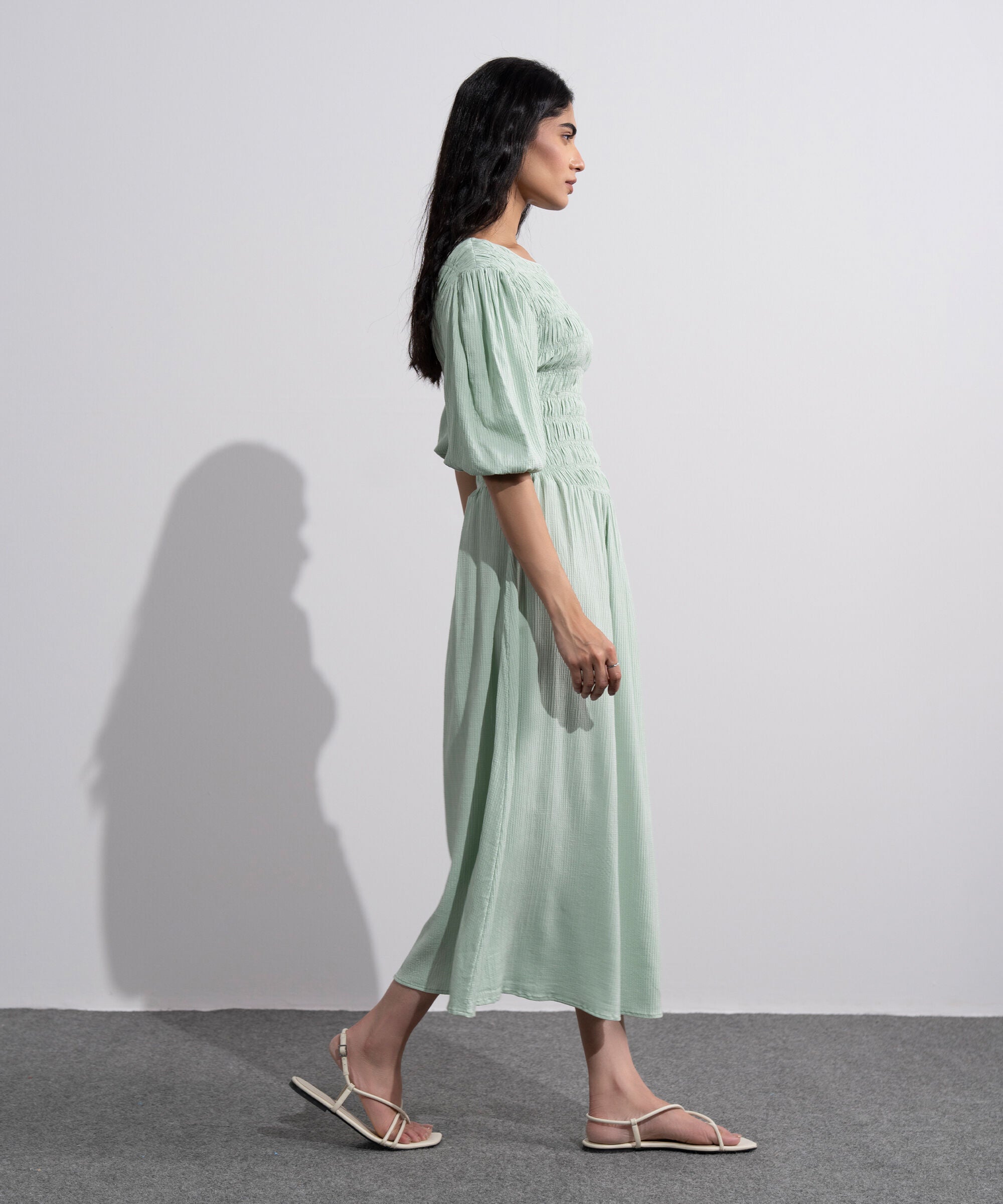 Smocked Seersucker Dress WTOPV0826021