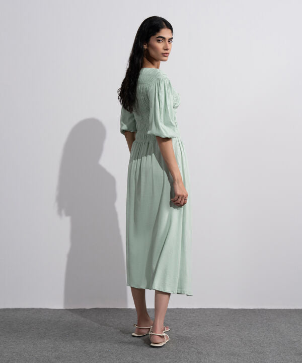 Smocked Seersucker Dress