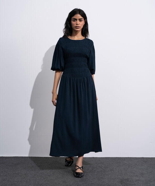 Smocked Seersucker Dress