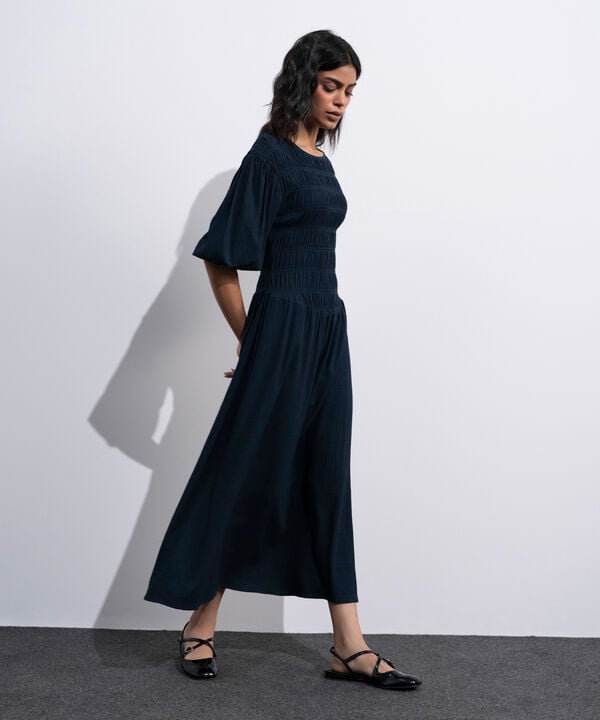 Smocked Seersucker Dress