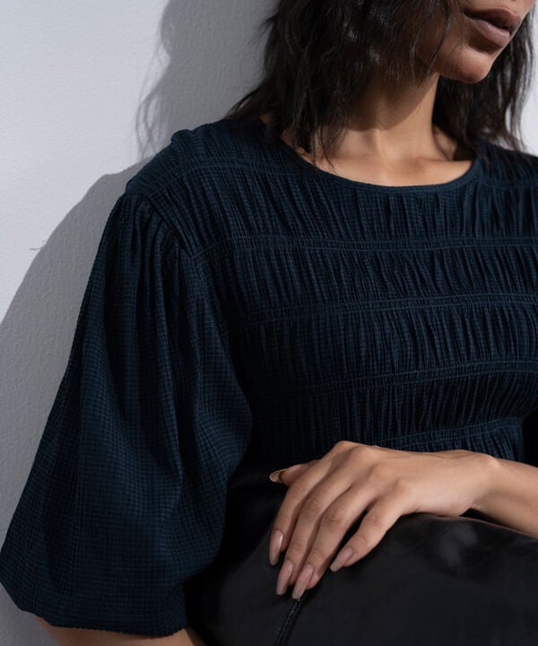 Smocked Seersucker Dress