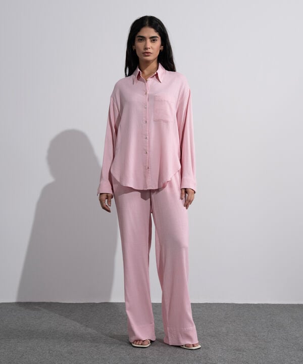 Button-Through Seersucker Shirt