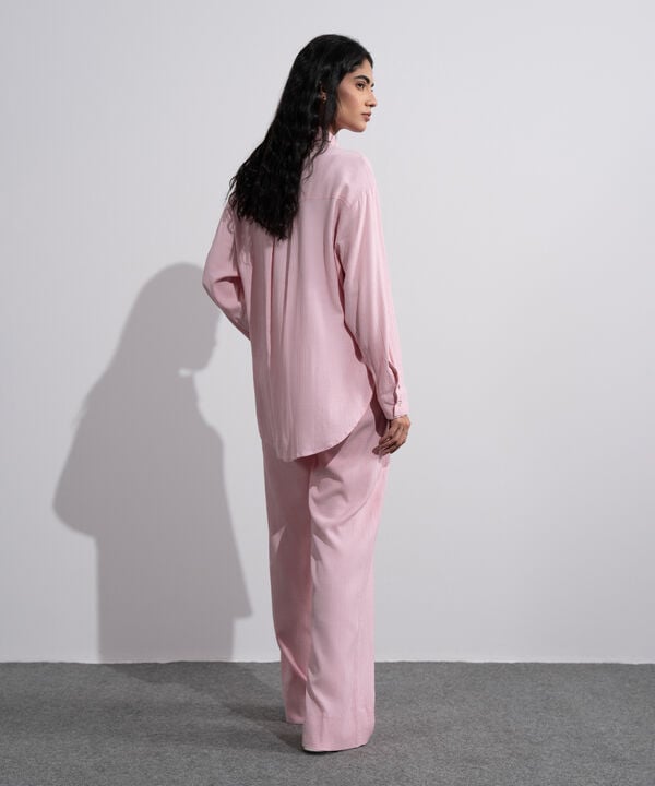 Button-Through Seersucker Shirt
