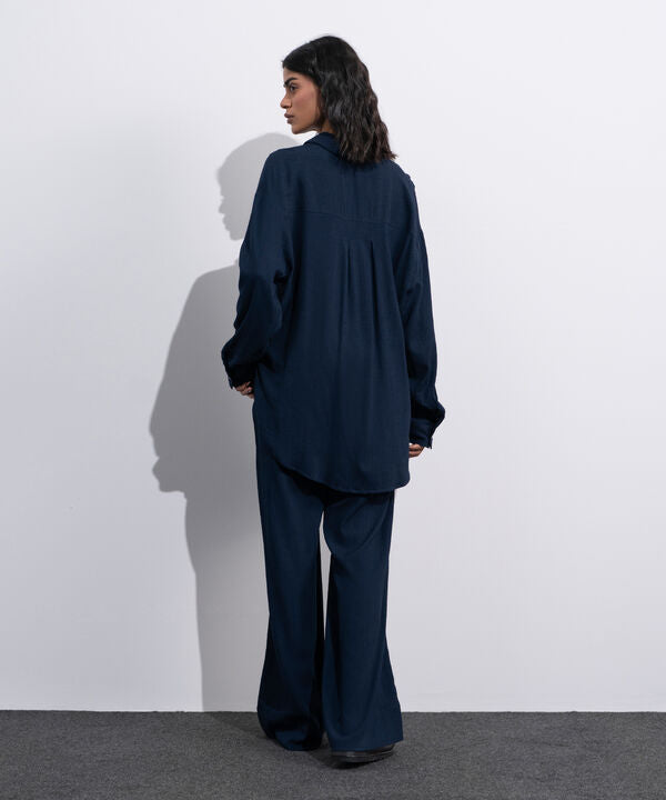 Button-Through Seersucker Shirt