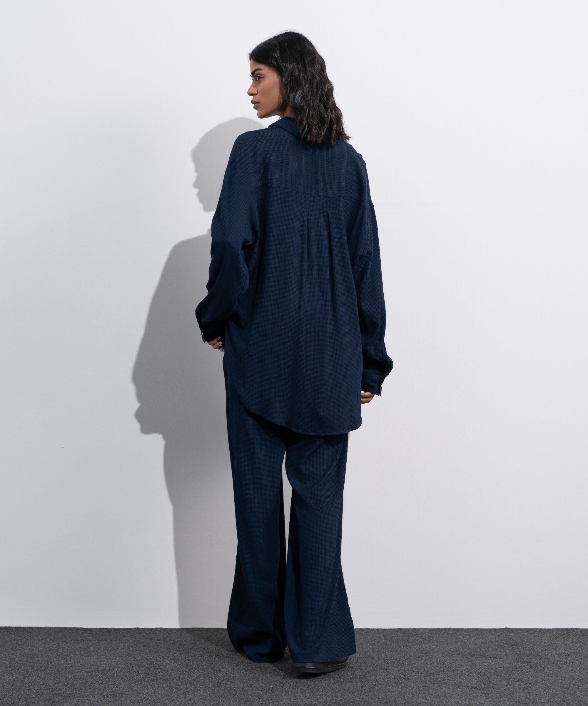 Button-Through Seersucker Shirt WTOPV0826024
