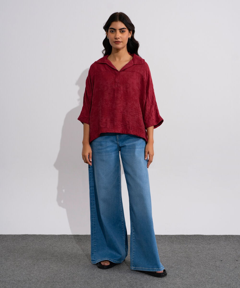 Loose Fit Top With Kimono Sleeves WTOPV0826025
