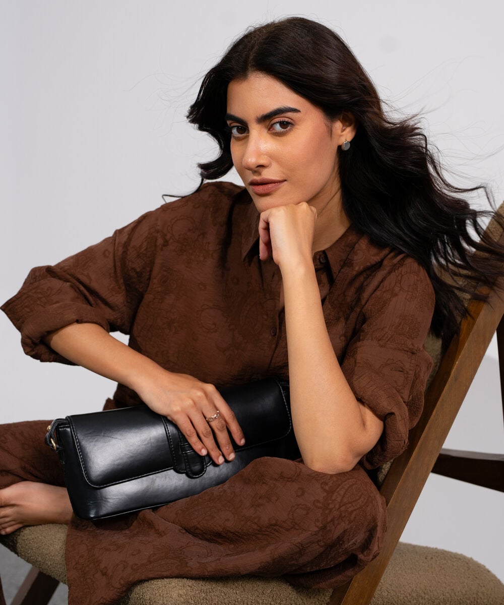 Textured Button-Through Shirt WTOPV0826026
