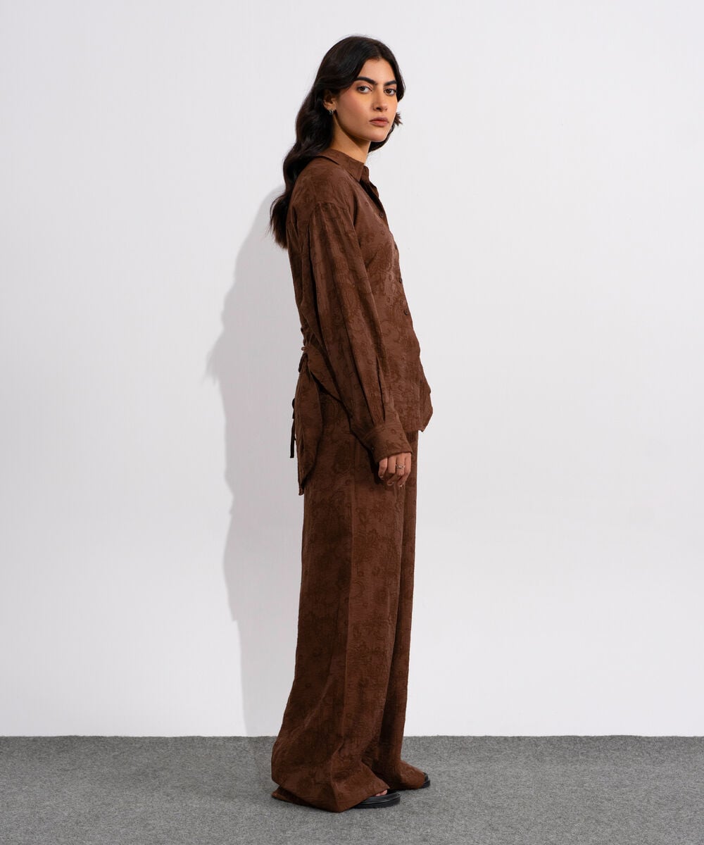Textured Button-Through Shirt WTOPV0826026