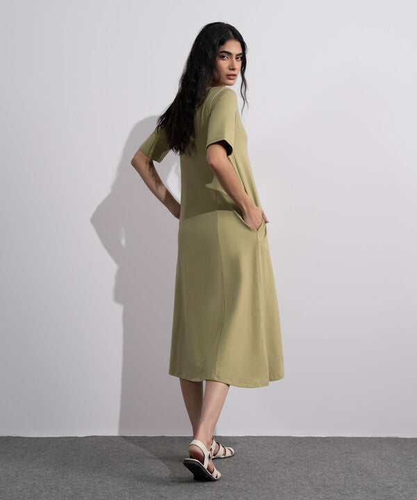 Panelled Midi Dress