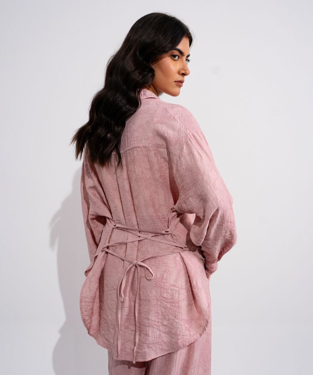 Textured Button-Through Shirt WTOPV0826046