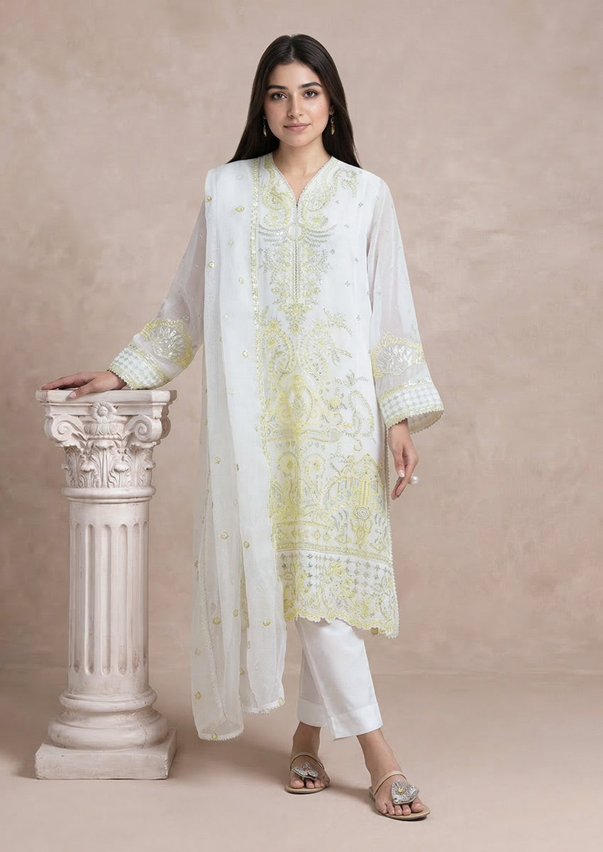 White-Chiffon-3 Piece (WU25FE3039P)