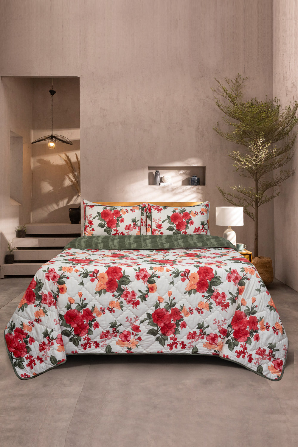 Water Blossom T-200 Bed Throw