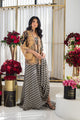 Printed Charmeuse Sari Jacket
