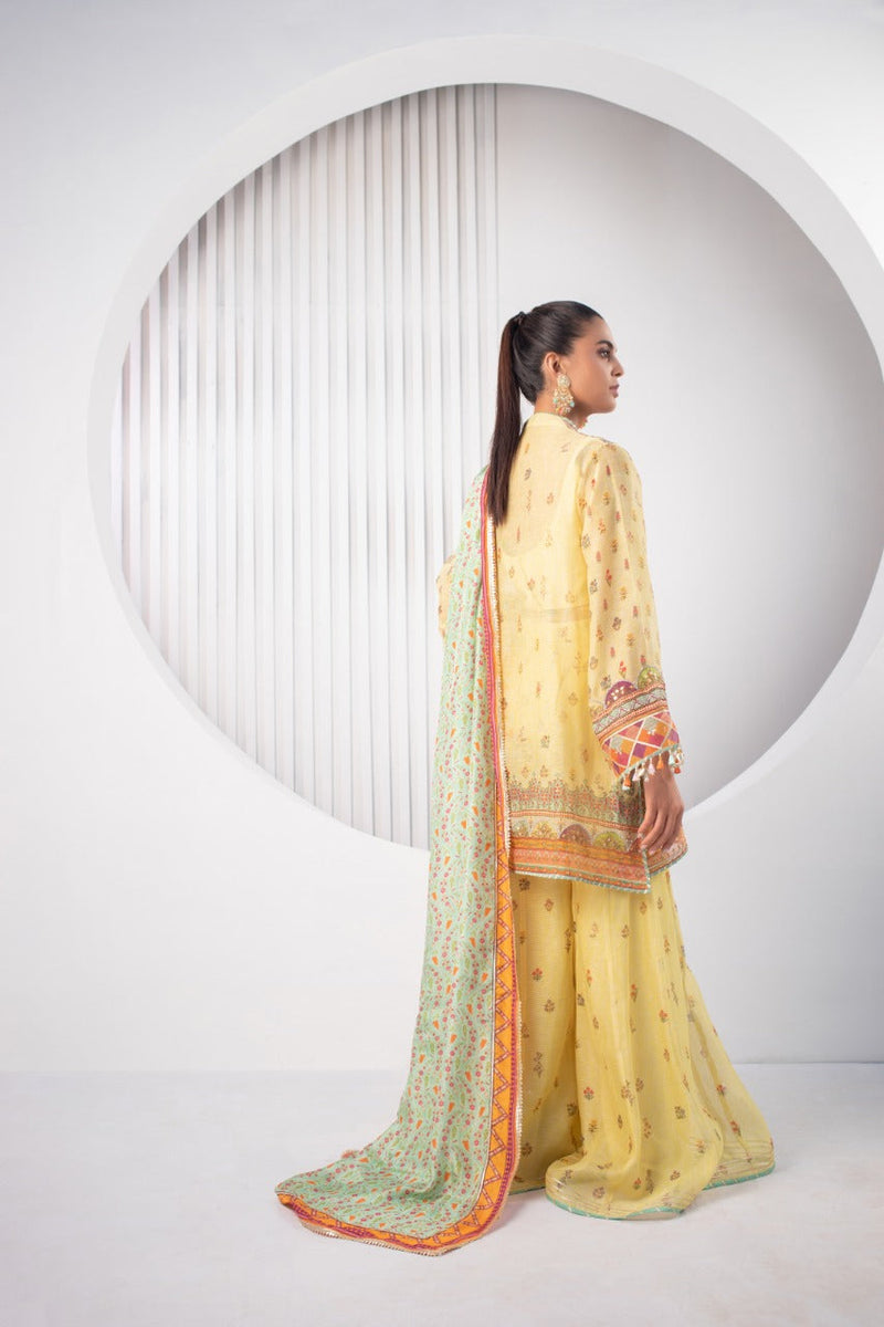 Cotton Net Front Open Kurta With Dupatta