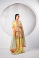 Cotton Net Front Open Kurta With Dupatta