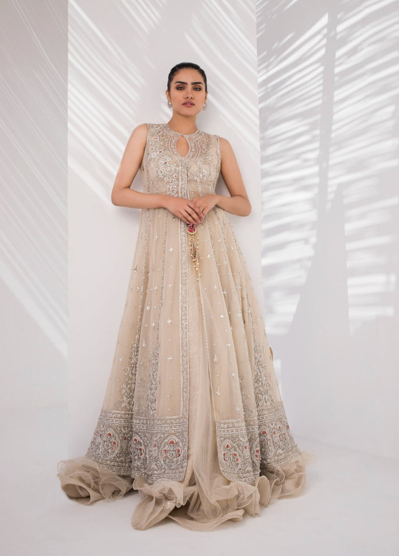 Zardoze Work Peshwas With Lehnga