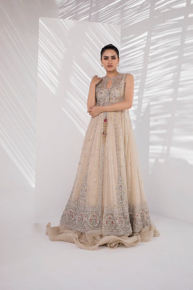 Zardoze Work Peshwas With Lehnga