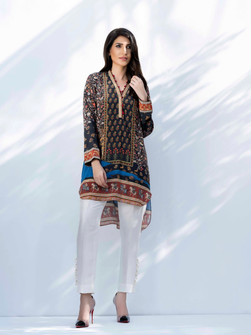 Crepe Digitally Printed Shirt And Trousers