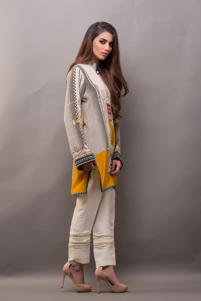 Digitally Printed Crepe Shirt With Trousers 1