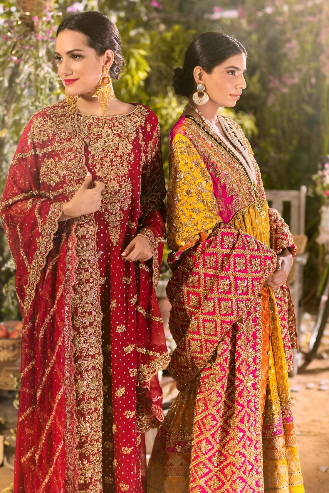 " Meenah " Maroon Bridal ( Shawl )