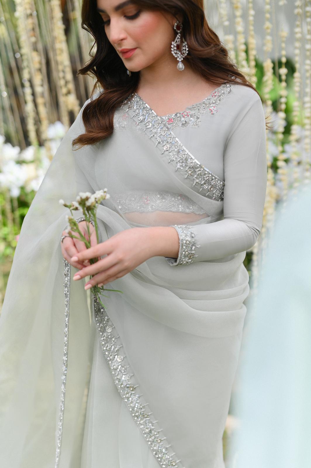 Grey Saree Areesha