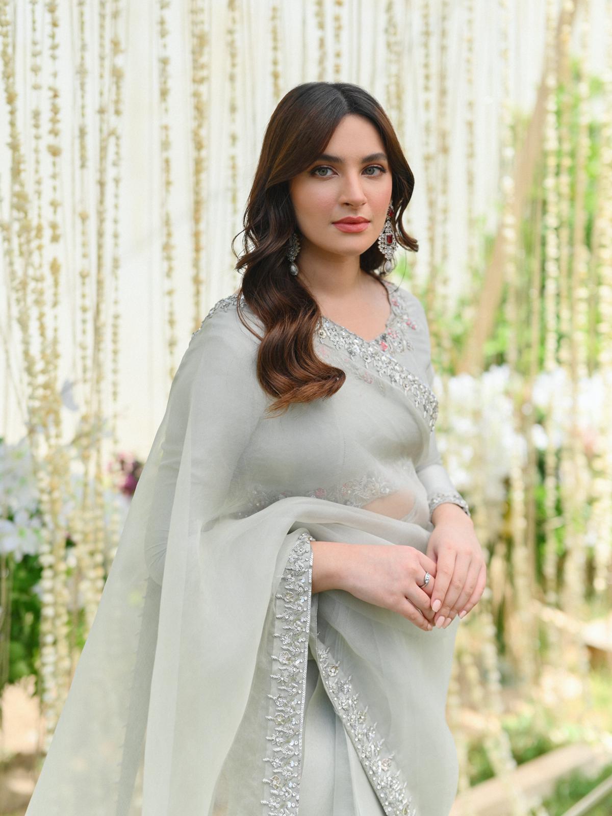 Grey Saree Areesha