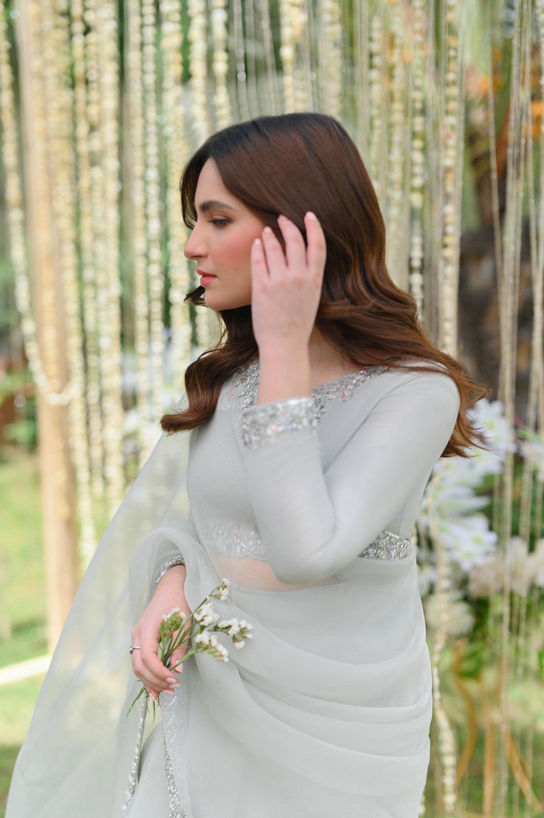 Grey Saree Areesha