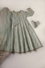Mint Embroidered Kalidaar
