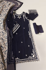 Tahzeeb Embroidered with Raw Silk Shawl