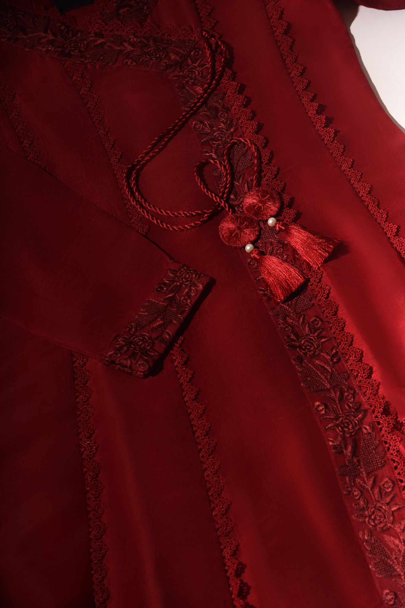 Maroon Silk Angrakha