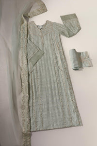 Areesha Embossed Ice Green