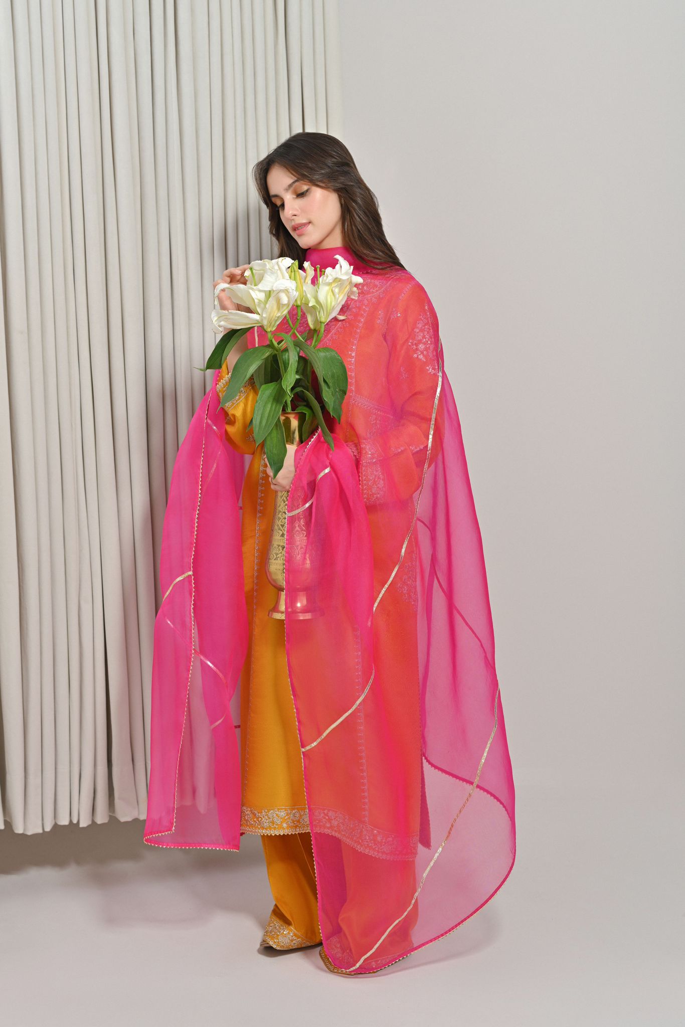 Mahnoor Yellow Zari