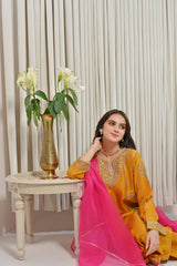 Mahnoor Yellow Zari