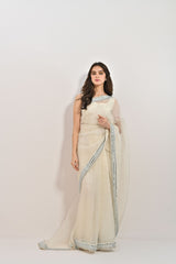 Mahnoor White Organza Saree