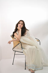 Mahnoor White Organza Saree