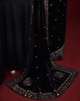 Black velvet SAREE