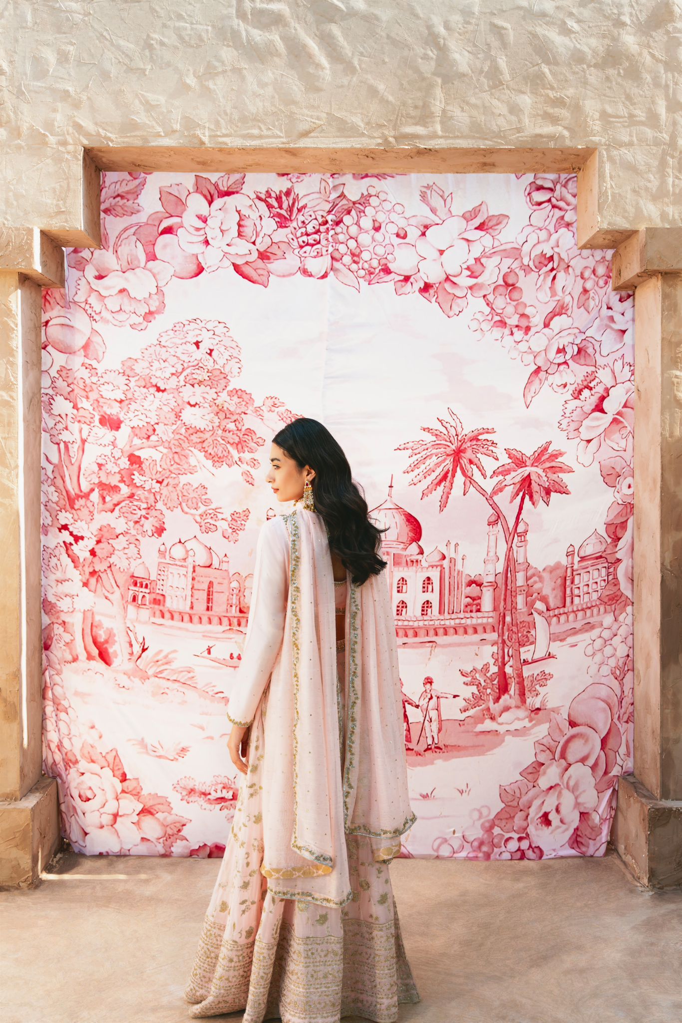Pastel Pink Sharara Set