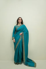 Teal Brocade