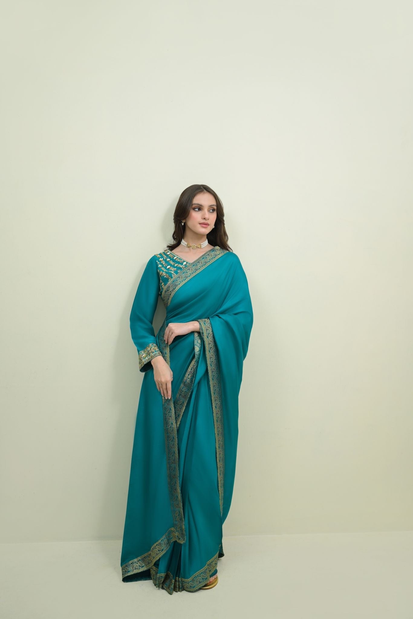 Teal Brocade