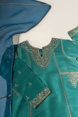 Mahnoor Green Zari