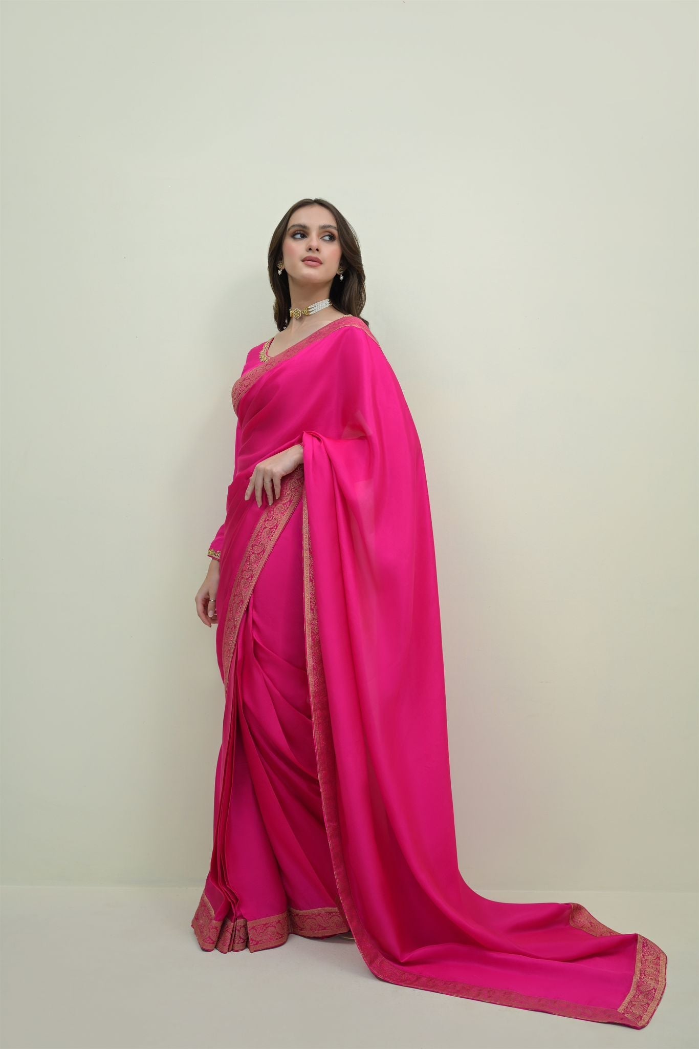 Fuschia Saree